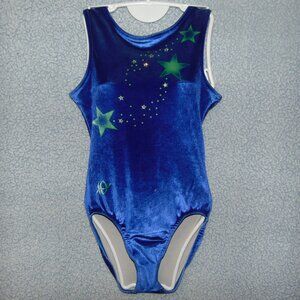 Level 10 Bodywear Blue Stars Velvet Leotard AS